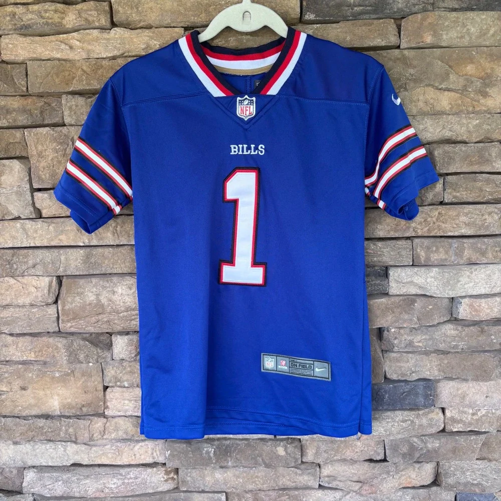 Nike NFL Buffalo Bills Hall Jersey #1 Football Sportswear Kids Size S‎
